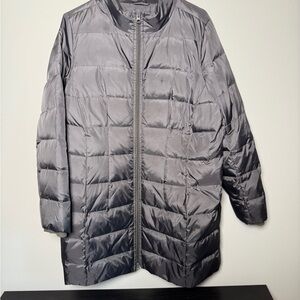 J. Jill Oversized Charcoal Puffer Jacket
